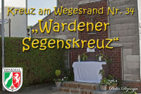 Kreuze am Wegesrand, 34. &quot;Wardener Segenskreuz&quot;, Foto-Nr. 2, 03.06.2010<br />Offizielles Denkmal der Stadt Alsdorf|50.85739722,6.21849722